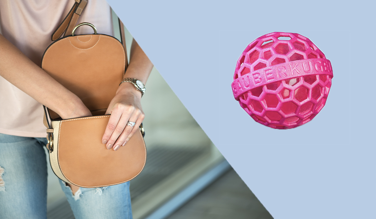 The Sauberkugel ball keeps your purse clean and it's just $13