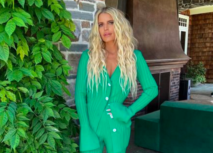 Jessica Simpson Looks Ageless In Bold Green Set Looking Incredible