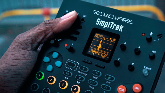 Sonicware’s SmplTrek is a battery-powered groovebox for on-the-go beatmaking