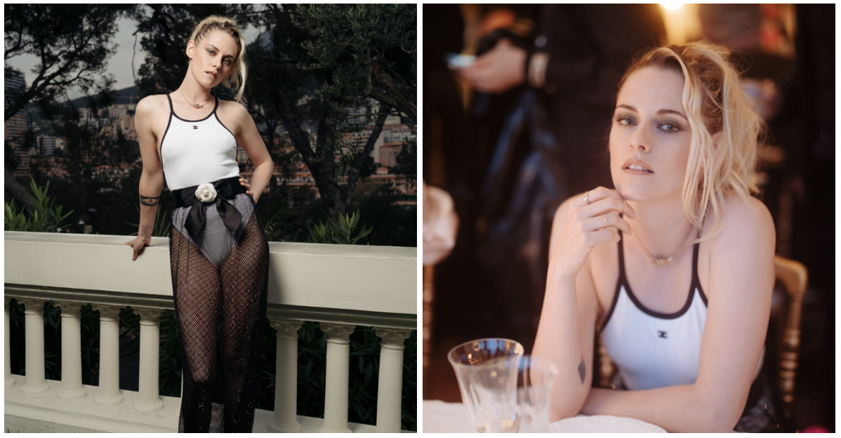 Spencer actress Kristen Stewart rocks sheer outfit at Chanel Cruise 2022
