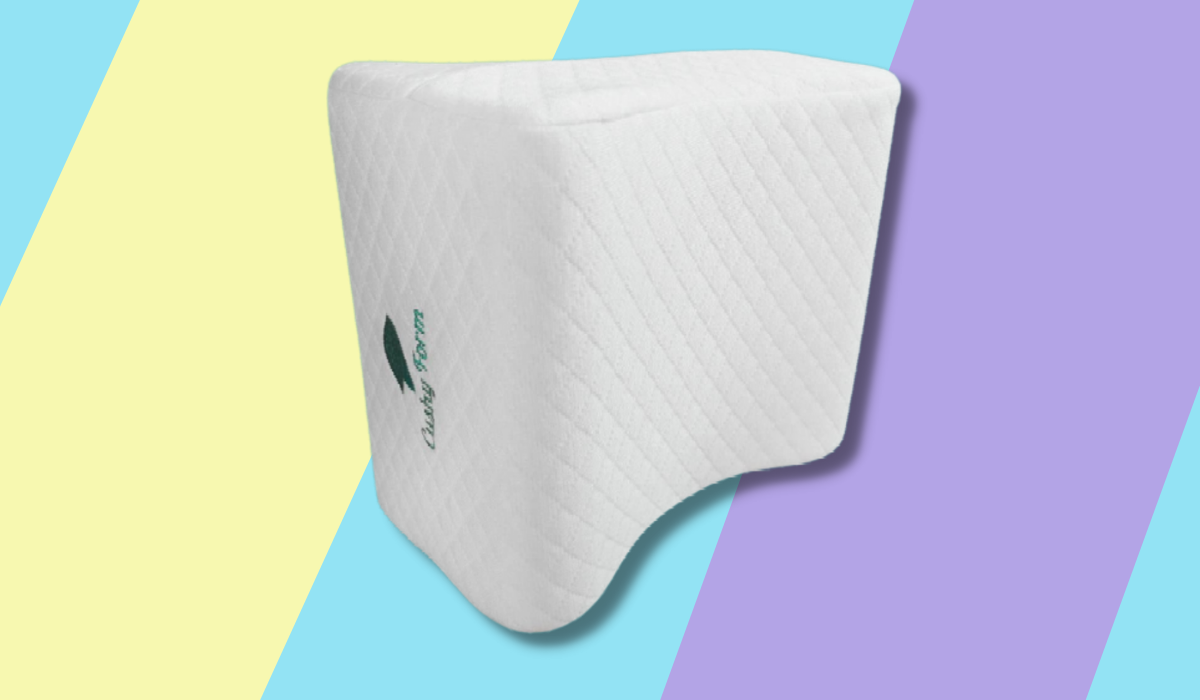 Cushy Form Sciatic Nerve Pain Relief Knee Pillow - Best for Hip,Leg,Knee,Back