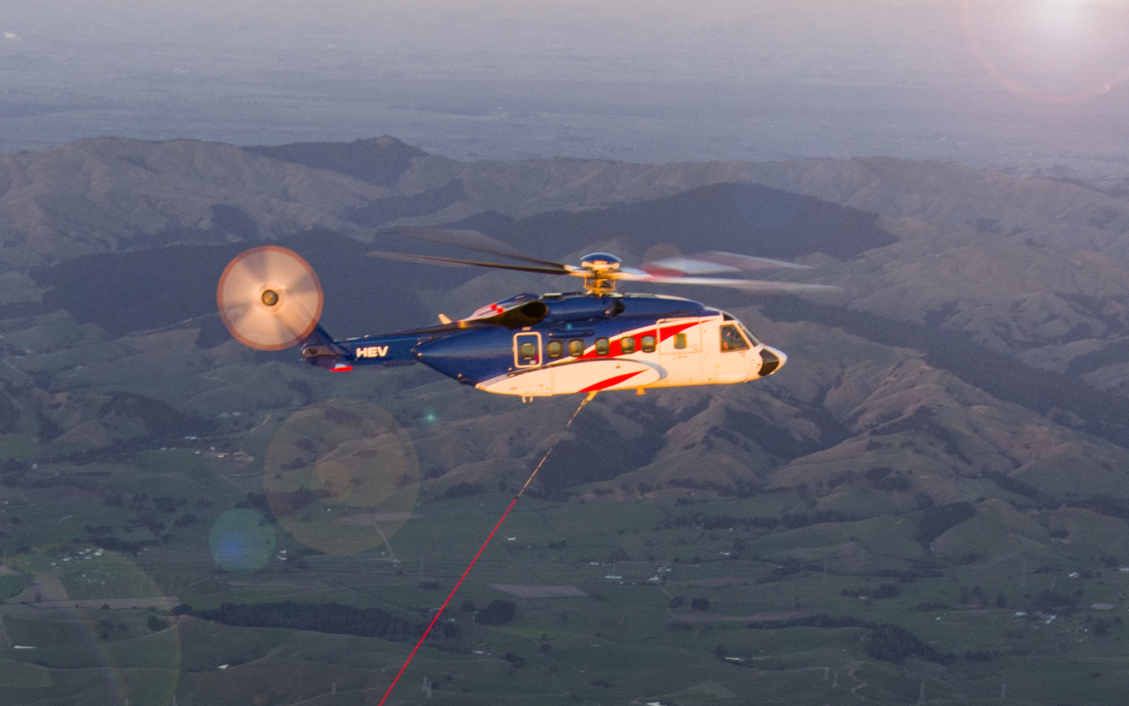 Rocket Lab helicopter