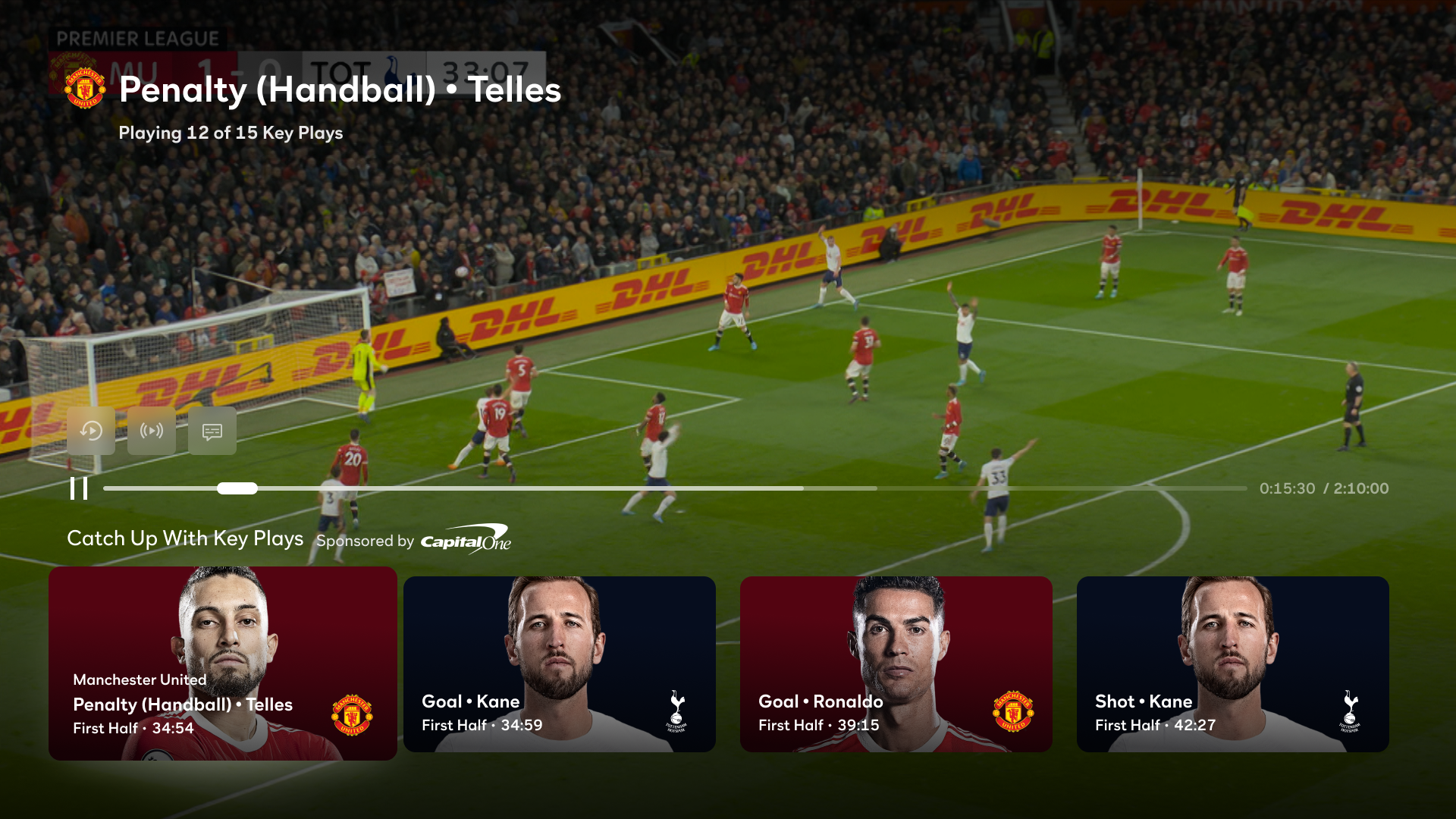 Peacock's latest update includes a 'Key Plays' feature for Premier League games