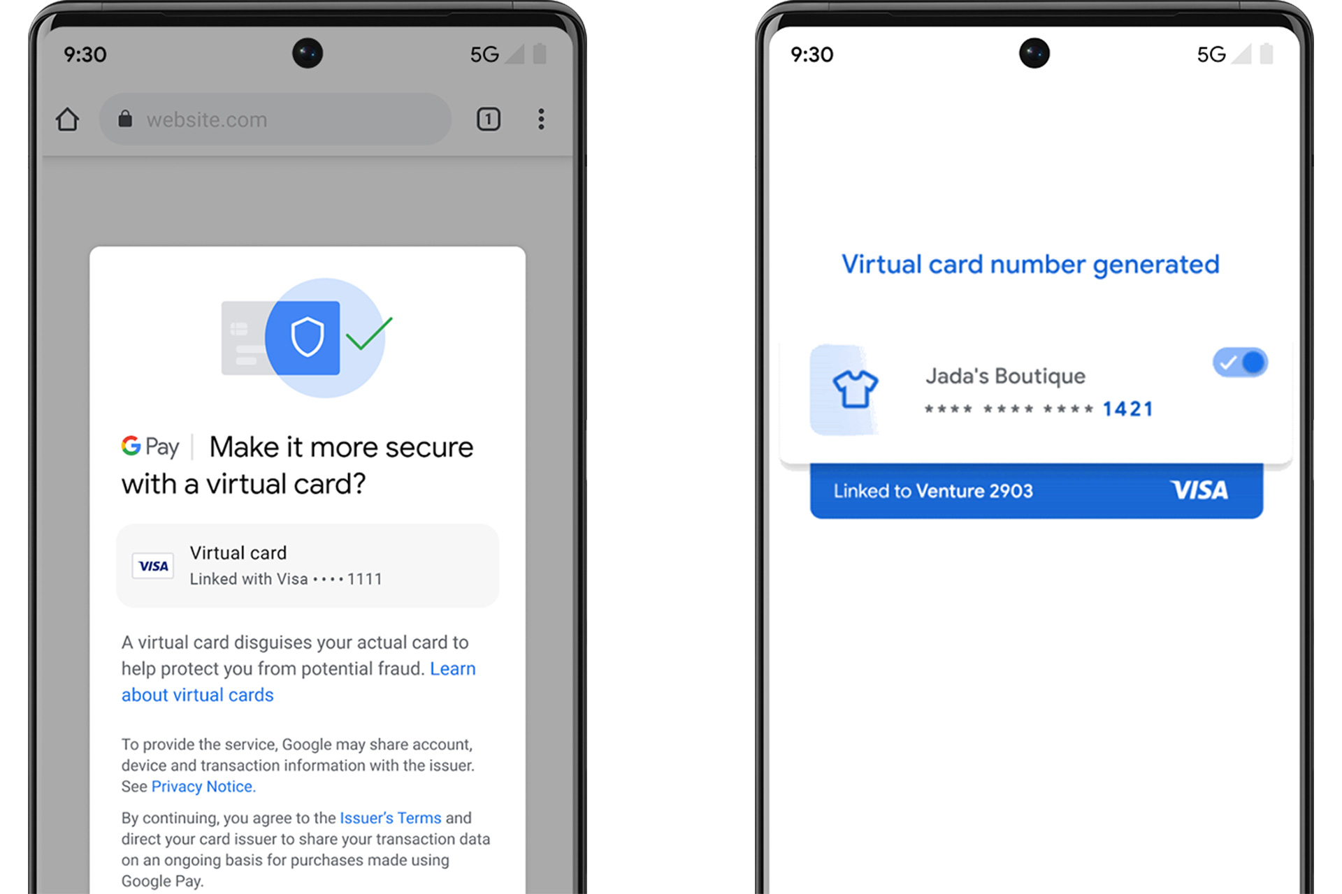 Google's latest security upgrades include virtual credit cards