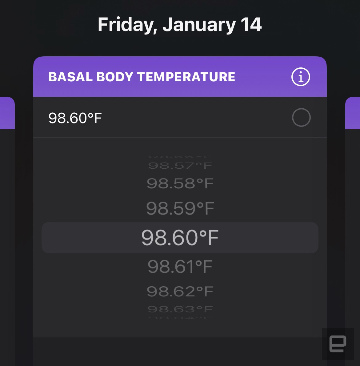 Apple Health users have the option of logging their basal body temperature.