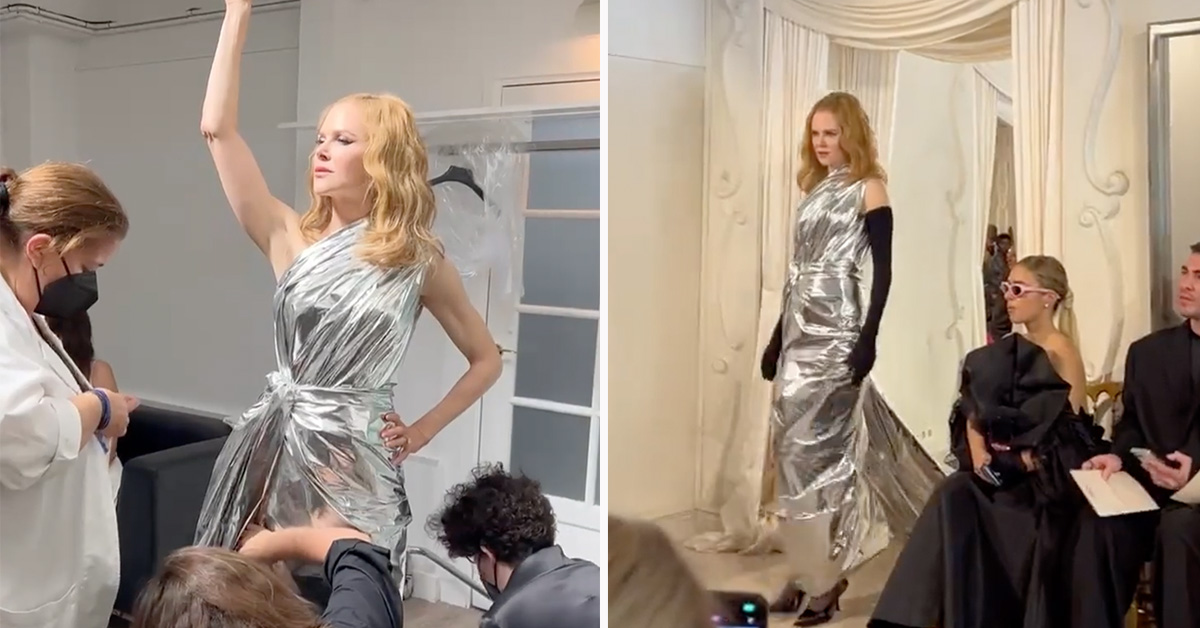 Nicole Kidman's Silver Dress Balenciaga Runway: Paris Fashion Week