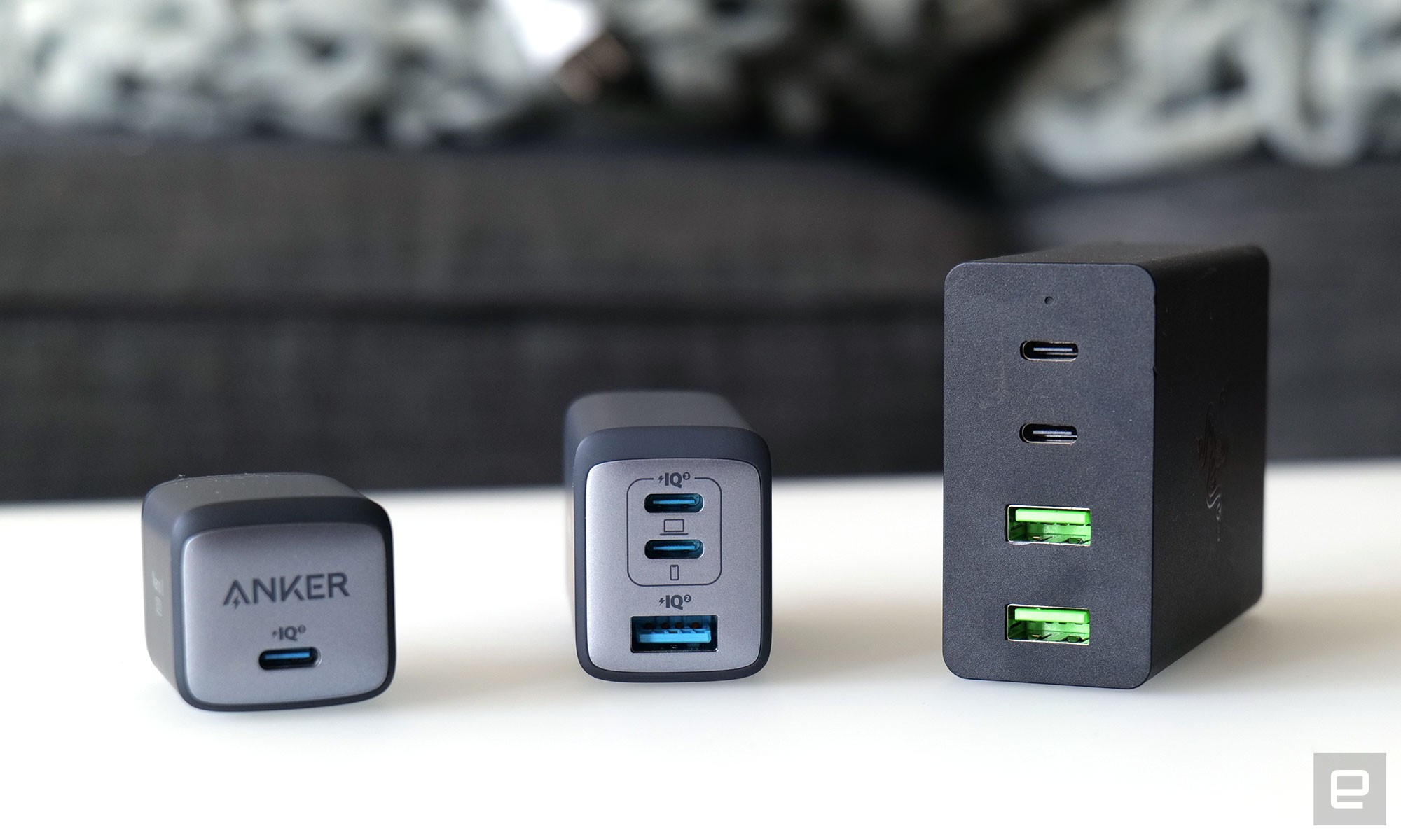 Our top picks for the three power output ranges are the Anker 711, Anker 715 and the Razer 130-watt GaN charger. " data-uuid="6e042b30-eab5-3439-86a6-f85f3fdc72c9