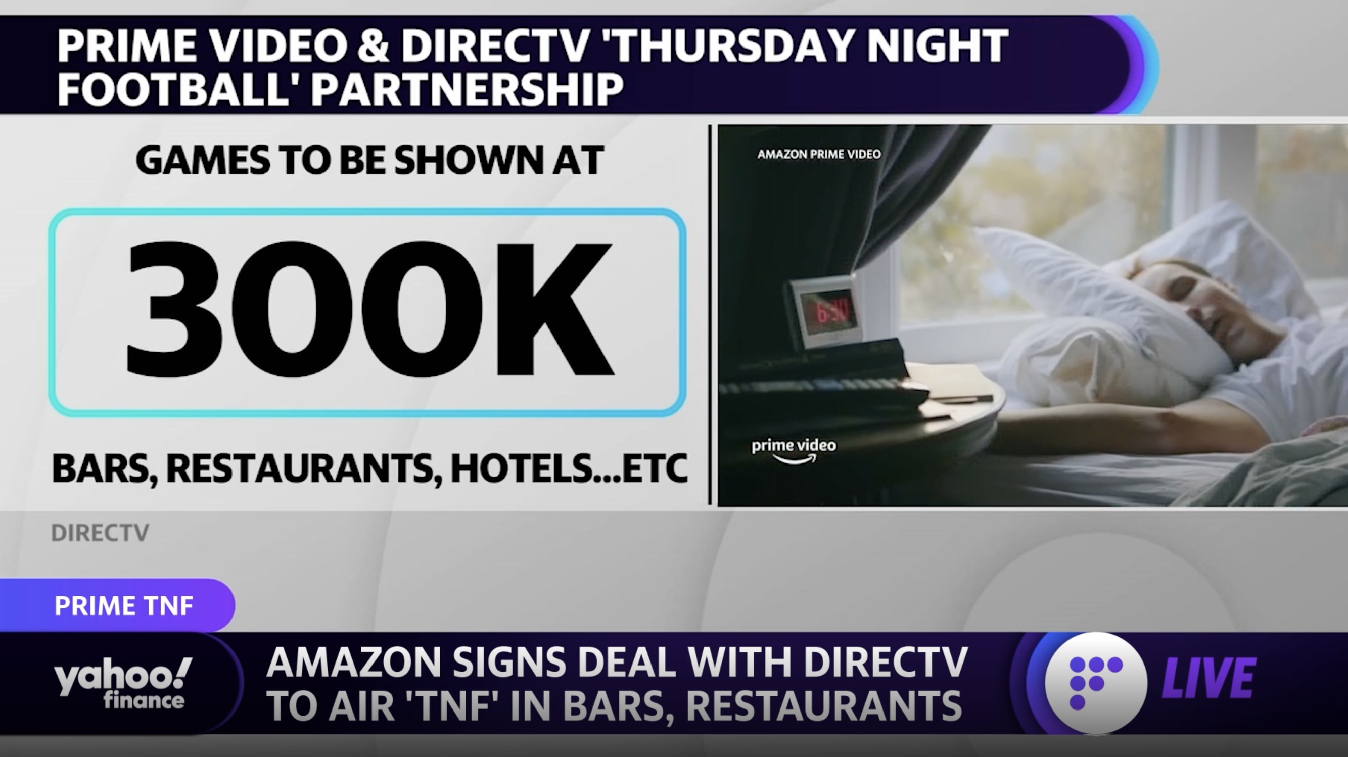 signs deal with DirecTV to air Thursday Night Football in bars and  restaurants