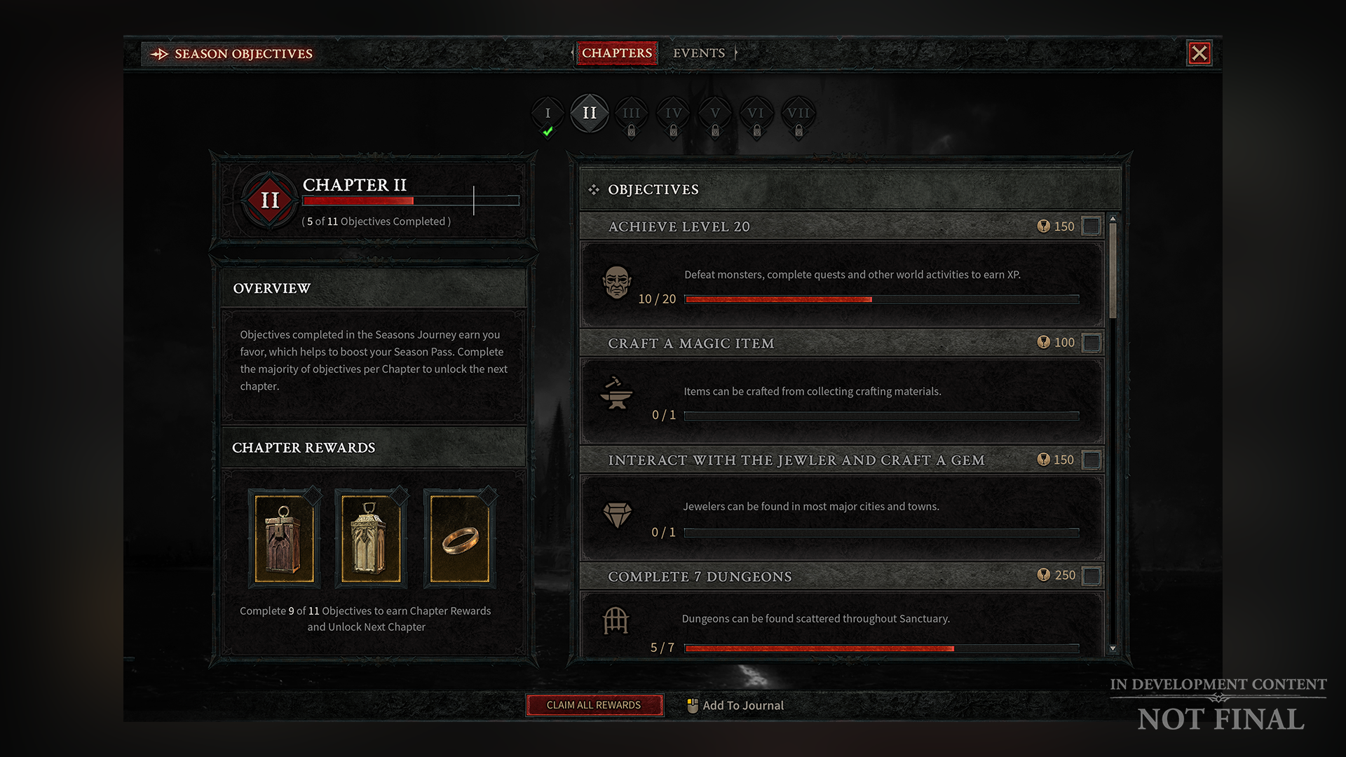 Screenshot showing off the Season Journey UI in Diablo IV.