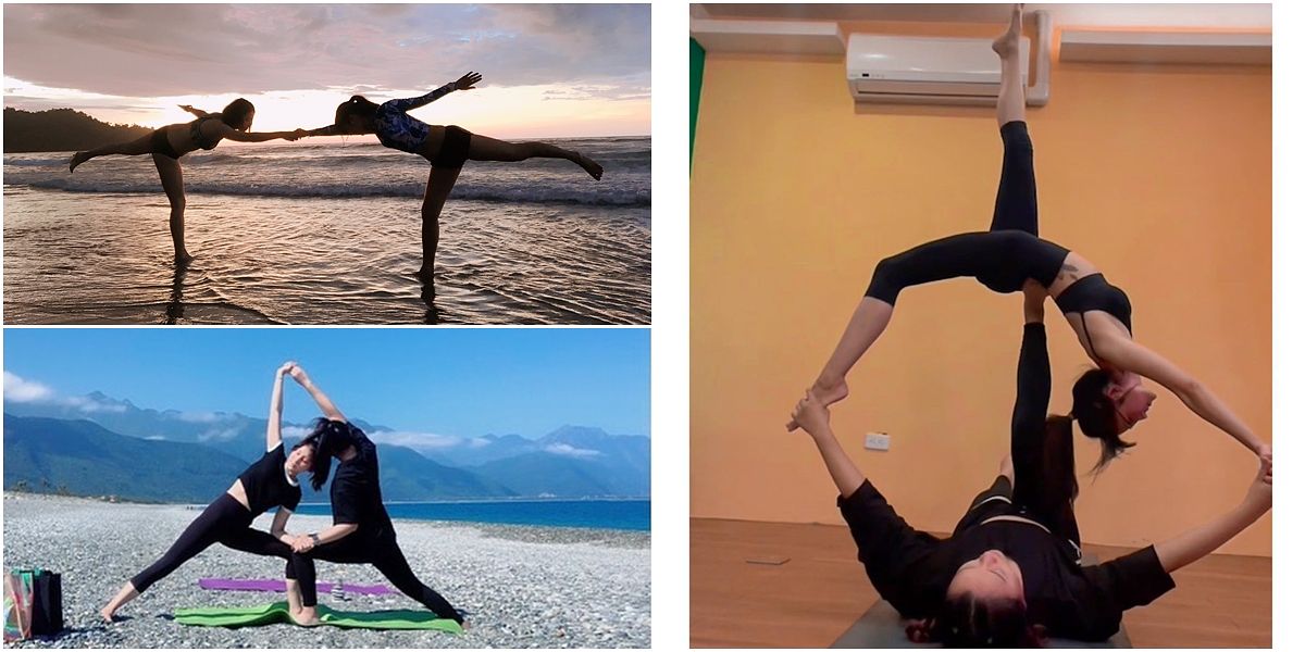 可以做一些簡單一點的Yoga Pose Photo via: huangmomomo、lin550226