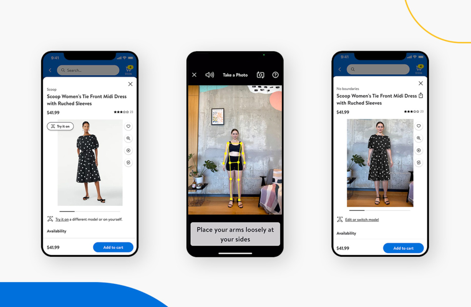 Walmart will let you use your own photos for a virtual garment fit check