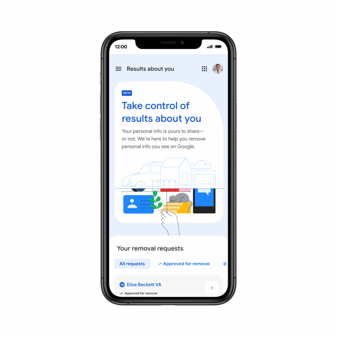 Google results about you privacy tool