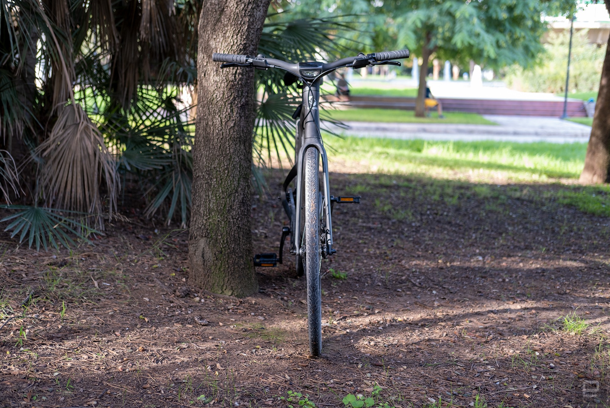 A front view of the Urtopia ebike.