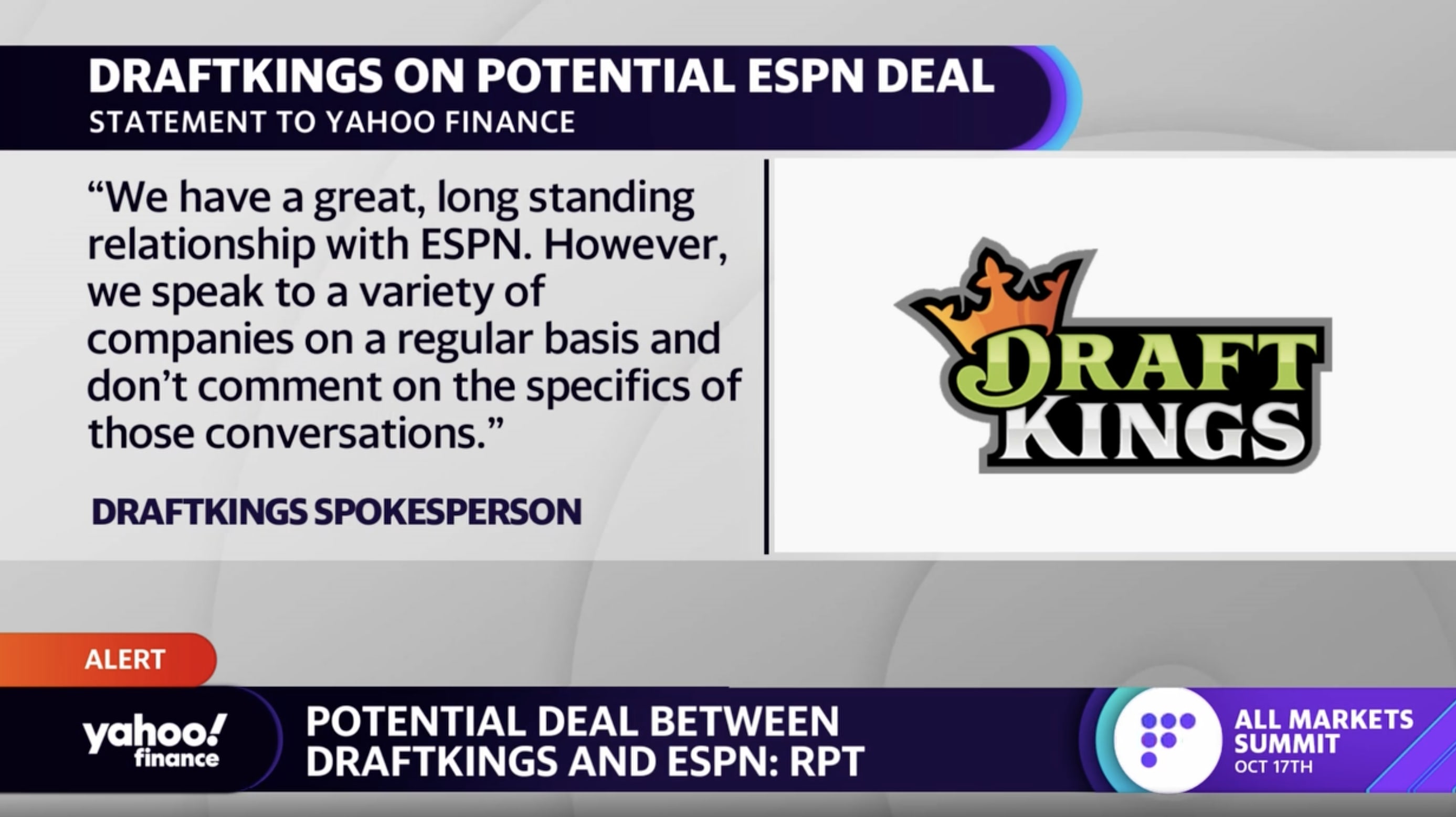 DraftKings stock jumps on potential deal with ESPN