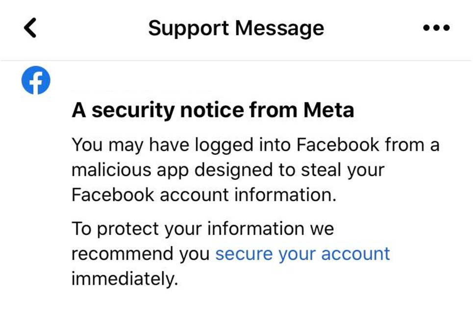 Meta warns users about scam apps.
