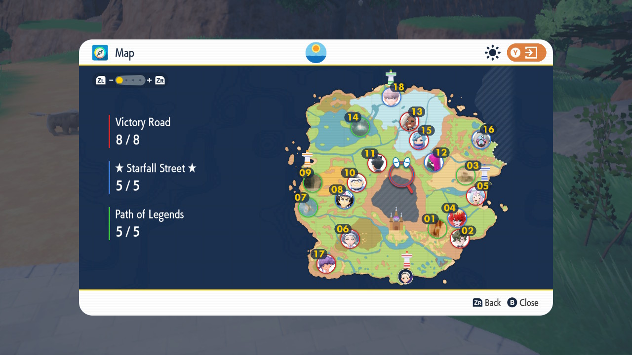 Between all the gyms, Titan Pokemon and Team Star bosses, there a total of 18 different badges to collect in Pokemon Scarlet and Violet.