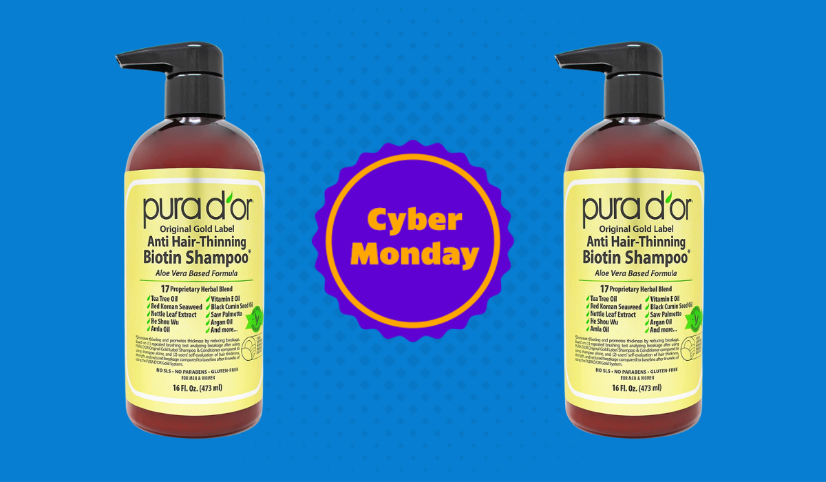 Cyber Monday Deal: Pura D'or Gold Label Anti-Thinning Shampoo