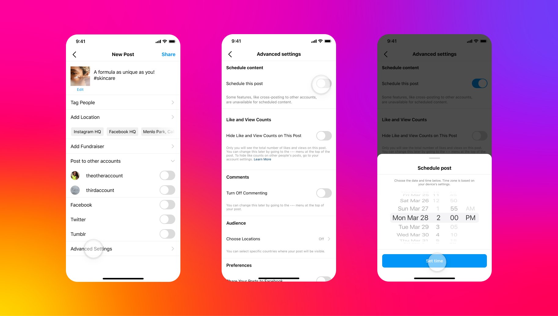 Instagram rolls out in-app scheduler to businesses and creators