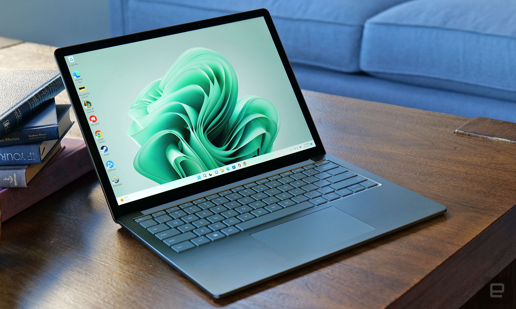 While the Surface Laptop 5 hasn’t gotten a lot of updates on the outside aside from a fresh sage green color option, support for faster 12th-gen Intel CPUs and a new Thunderbolt 4 port give it a big bump in speed and versatility." data-uuid="f0e869e8-e9e7-30b2-a046-4445d1d2e37d