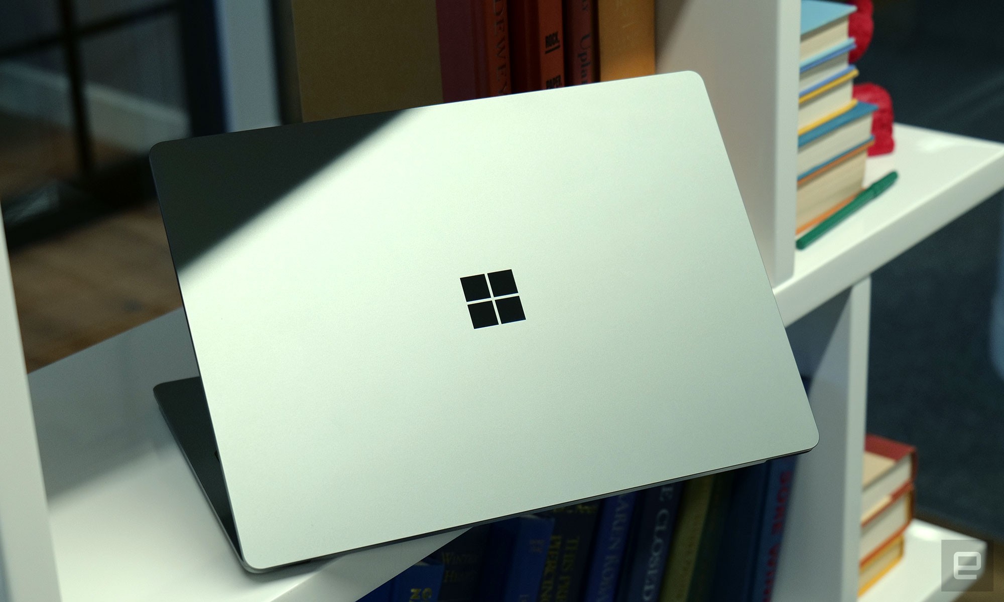 The color of the sage green Surface Laptop 5 changes a lot depending on lighting conditions, though you still get the same aluminum chassis as before. " data-uuid="e72770e0-846f-3039-b39d-a7e3abaaad36