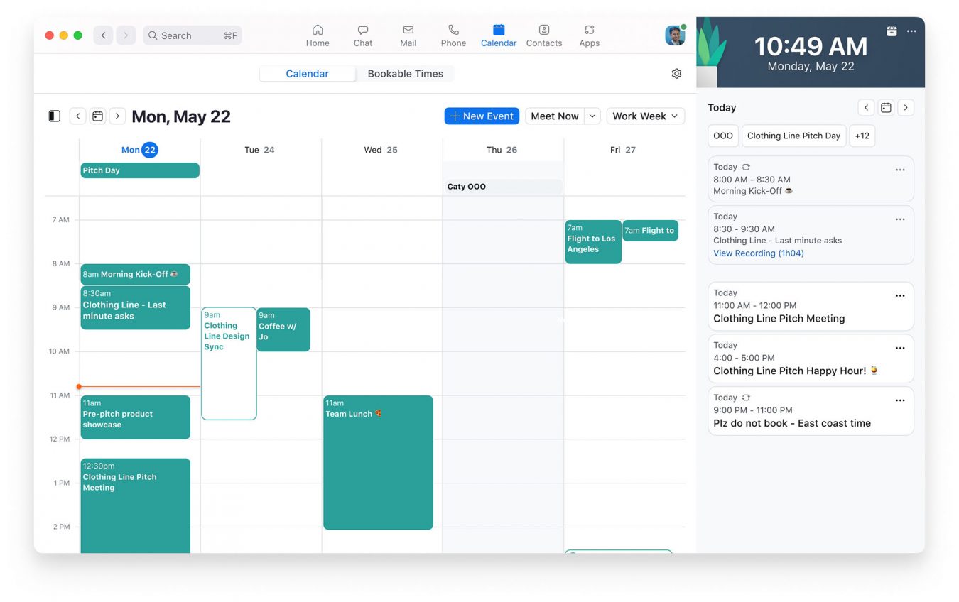 Zoom Calendar