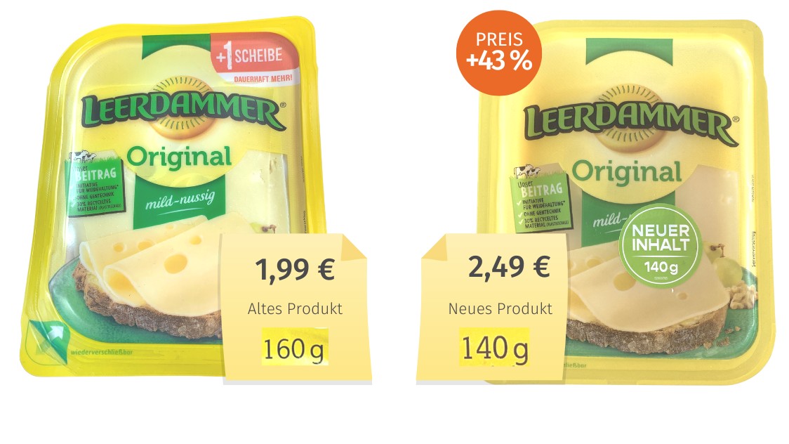 Mogelpackung des Monats Dezember: Leerdammer