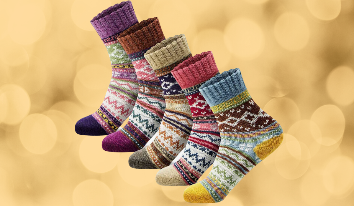 These pretty wool socks make the coziest stocking stuffers — and they're $2  a pair (that's almost 70% off)