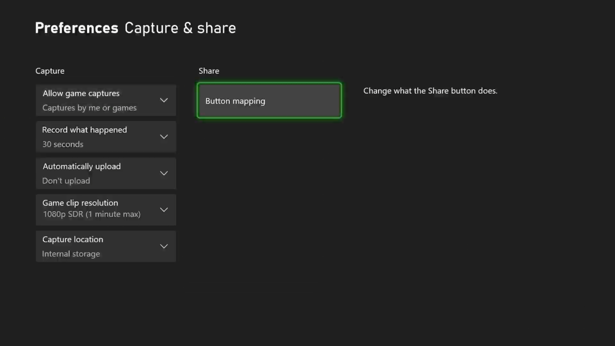 A screenshot of the Capture &amp; share menu on an Xbox Series X/S." data-uuid="5e3db60f-b868-37f1-9e77-f35d717fc651