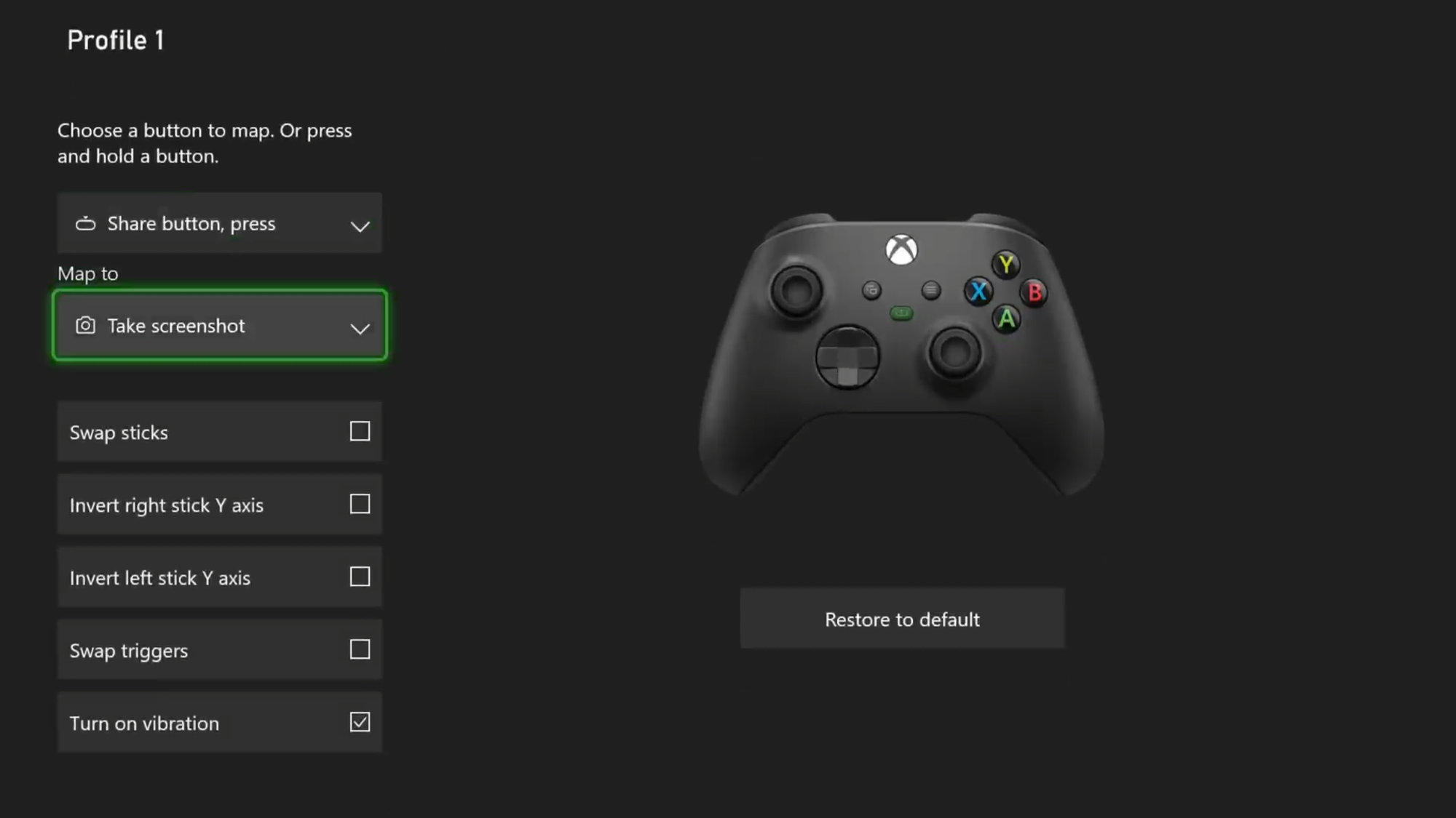 A screenshot of the Button mapping menu on an Xbox Series X/S." data-uuid="90ba6a90-d73b-34ed-9c01-70dd4019b2d2
