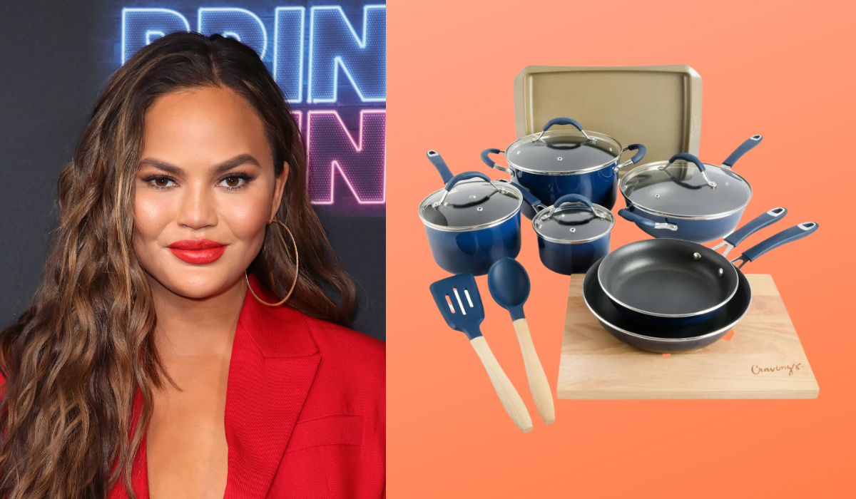 Cravings By Chrissy Teigen 14 Piece Nonstick Aluminum Cookware