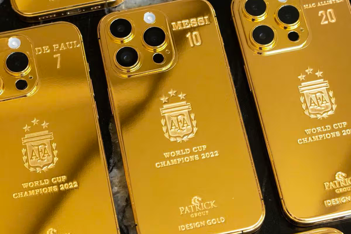 Lionel Messi presents Argentina team with 24K gold-plated iPhone 14 Pro worth £175,000