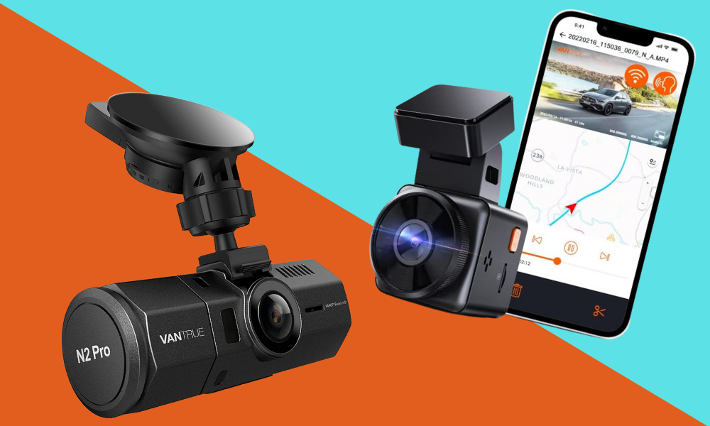 Vantrue S1 4K Dash Cam Built in GPS Speed, Front and Rear Dual 1080p Dash Camera