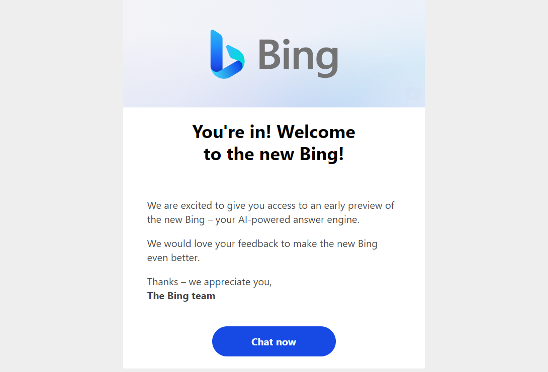 Microsoft begins making Bing Chat AI searches available to everyone