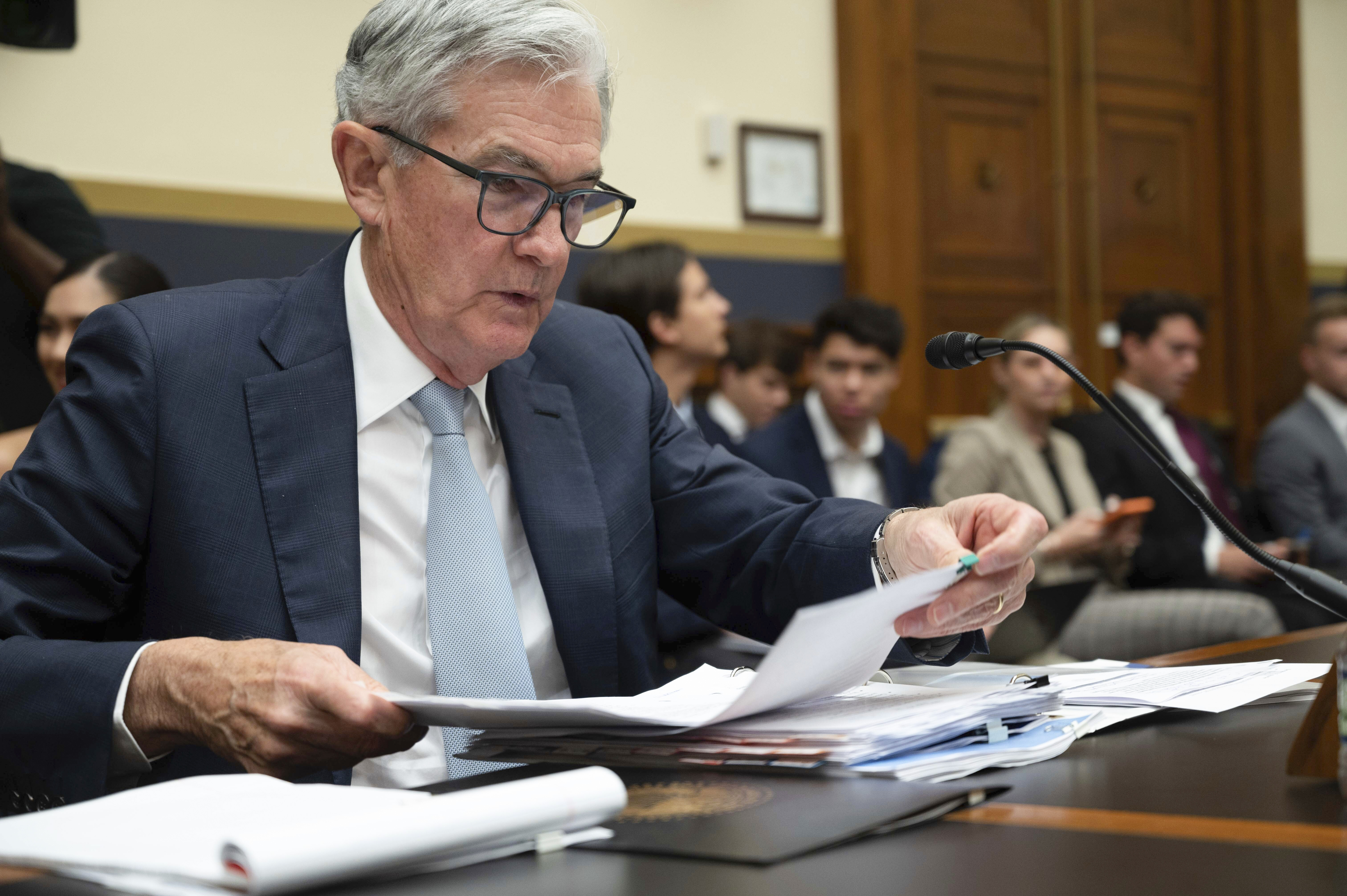 Stock market news today: Stocks sink after Powell tells Congress rates could go 'higher'