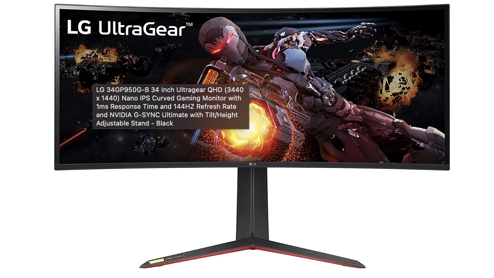 LG 34GP950G-B 34 Inch Ultragear Gaming Monitor