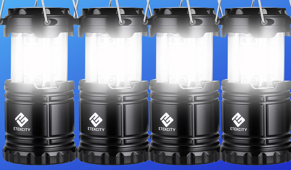 Etekcity Ultra Bright Portable LED Camping Lantern (Black Collapsible)