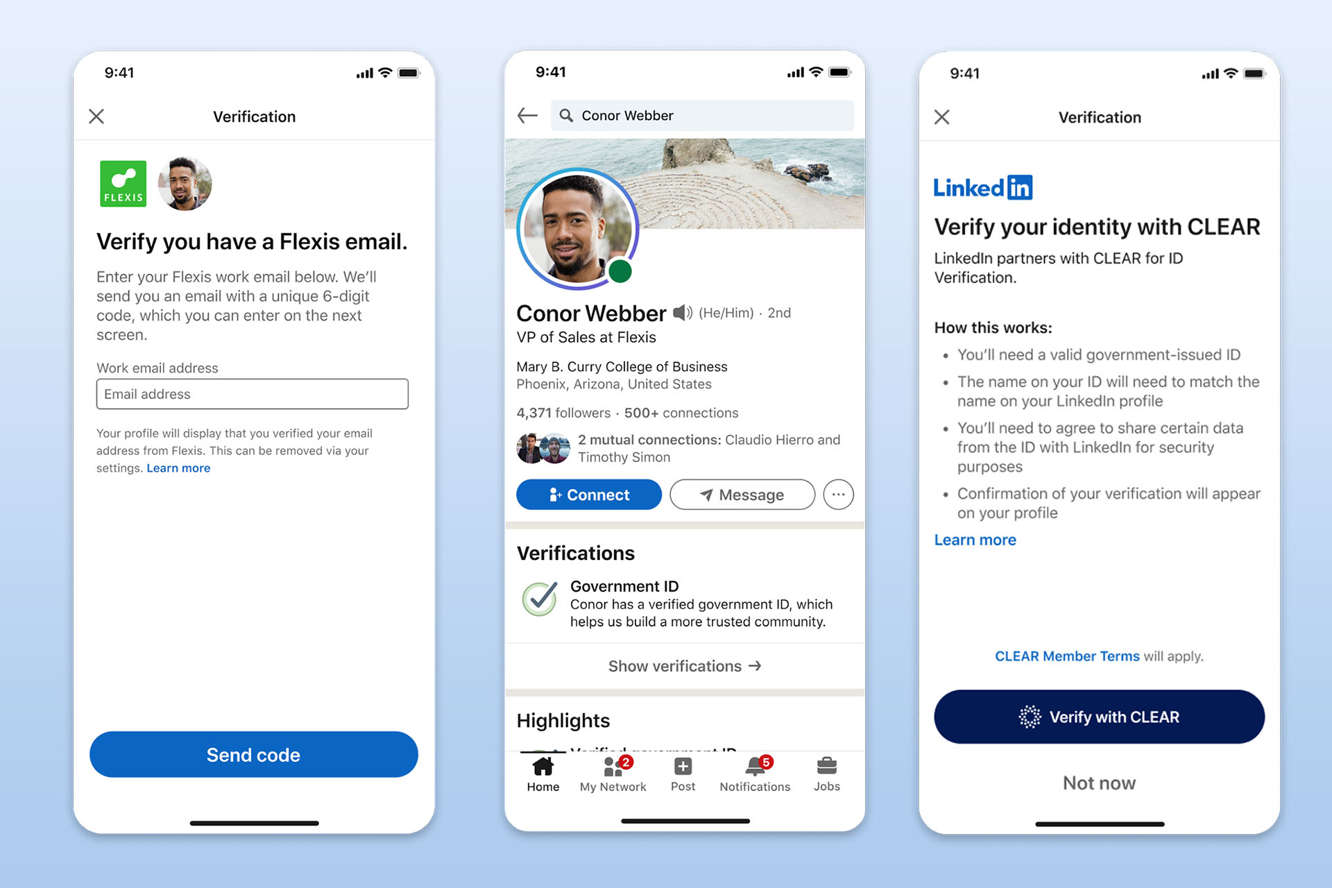 LinkedIn teams up with CLEAR on verification features