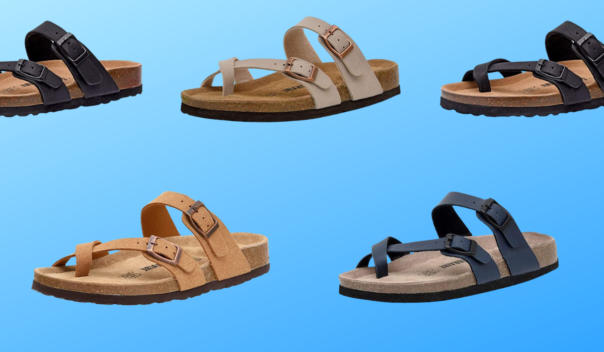 The Cushionaire Luna Footbed Sandals are popular on Amazon