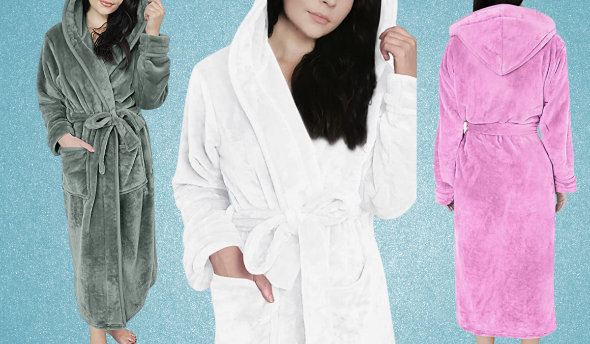 Women Fleece Hooded Bathrobe by NY Threads – Utopia Deals