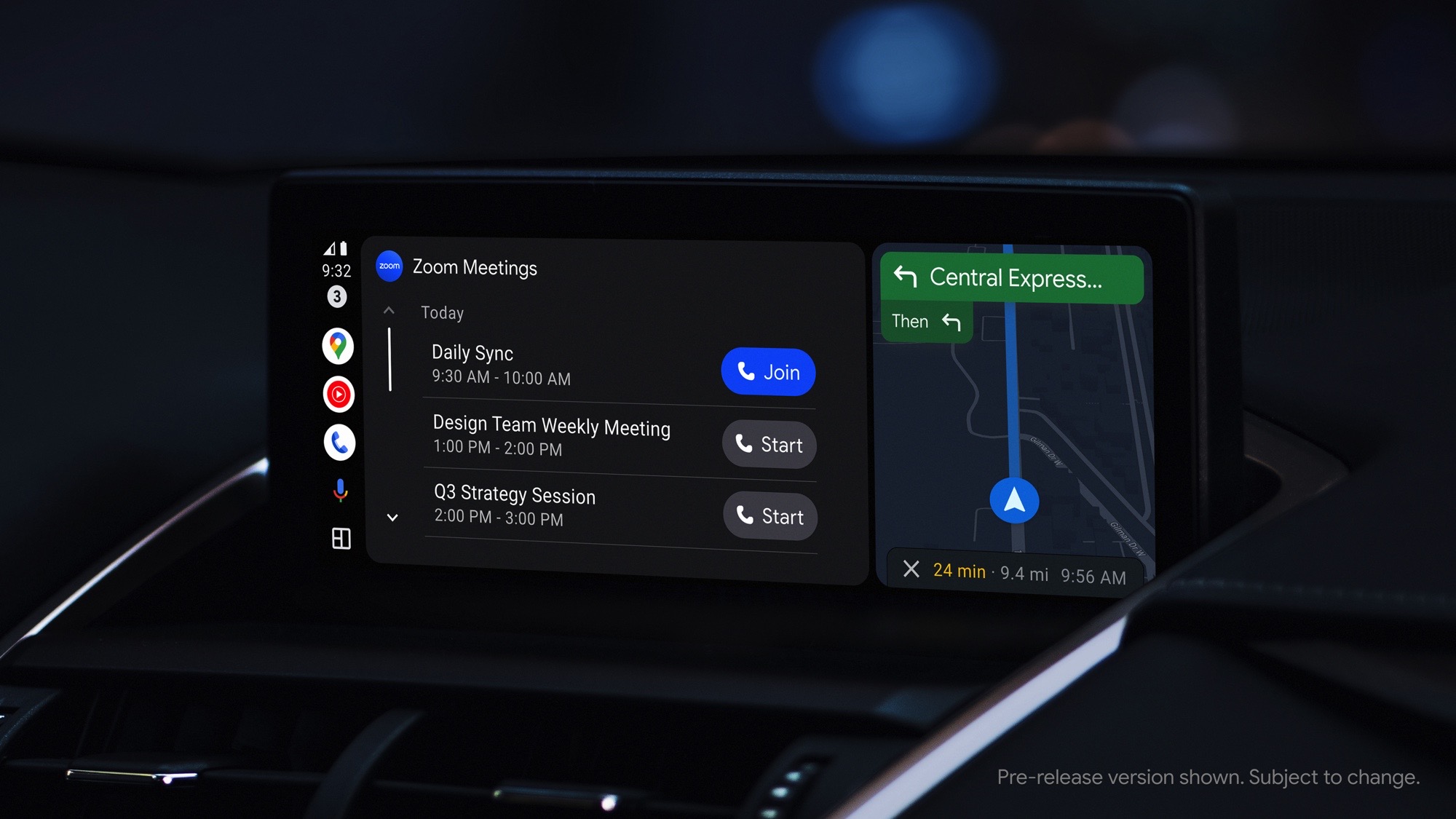 Google is bringing Zoom, Teams and Webex meetings to Android Auto