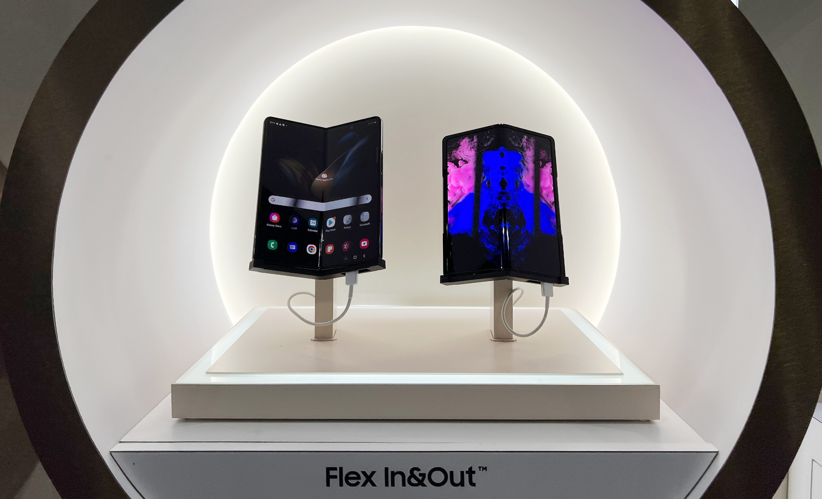 A photo of Samsung's Flex In & Out phone concept.