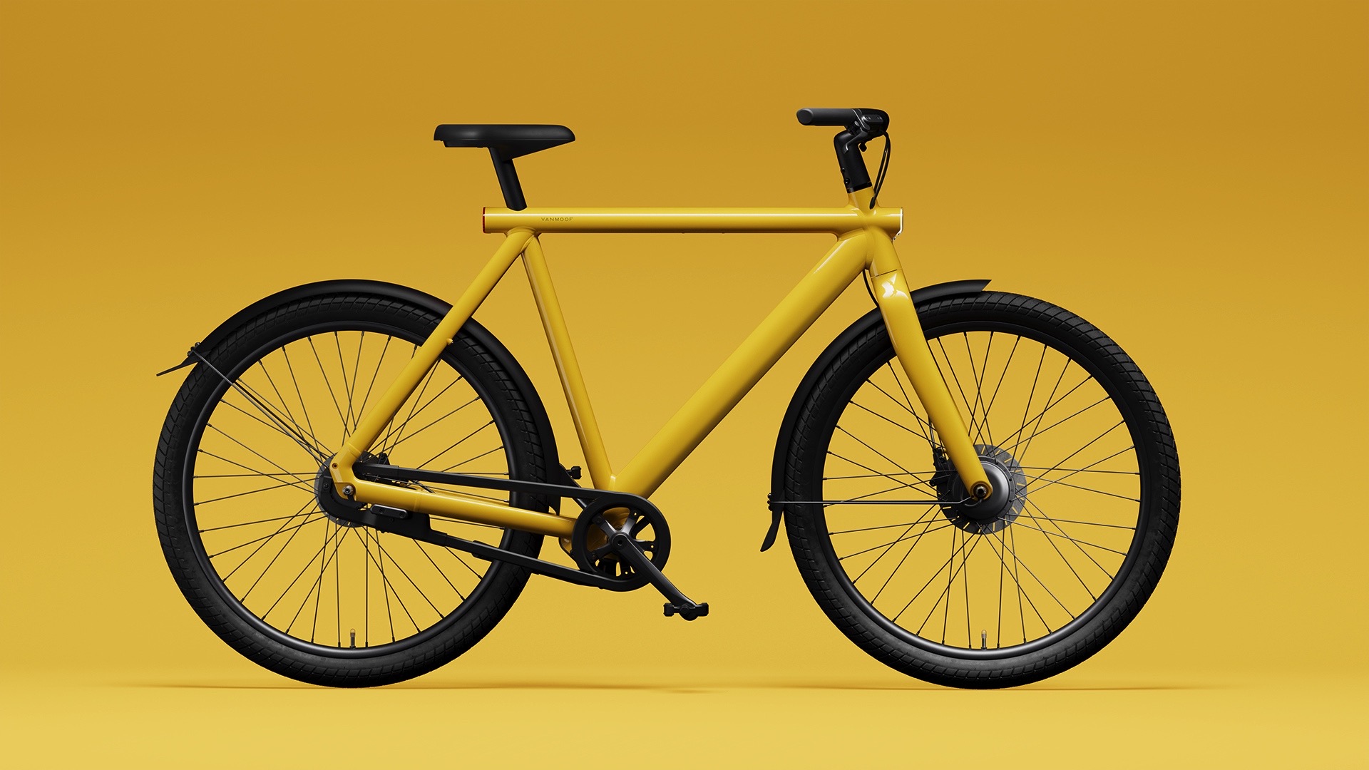 VanMoof S4 in yellow colorway.