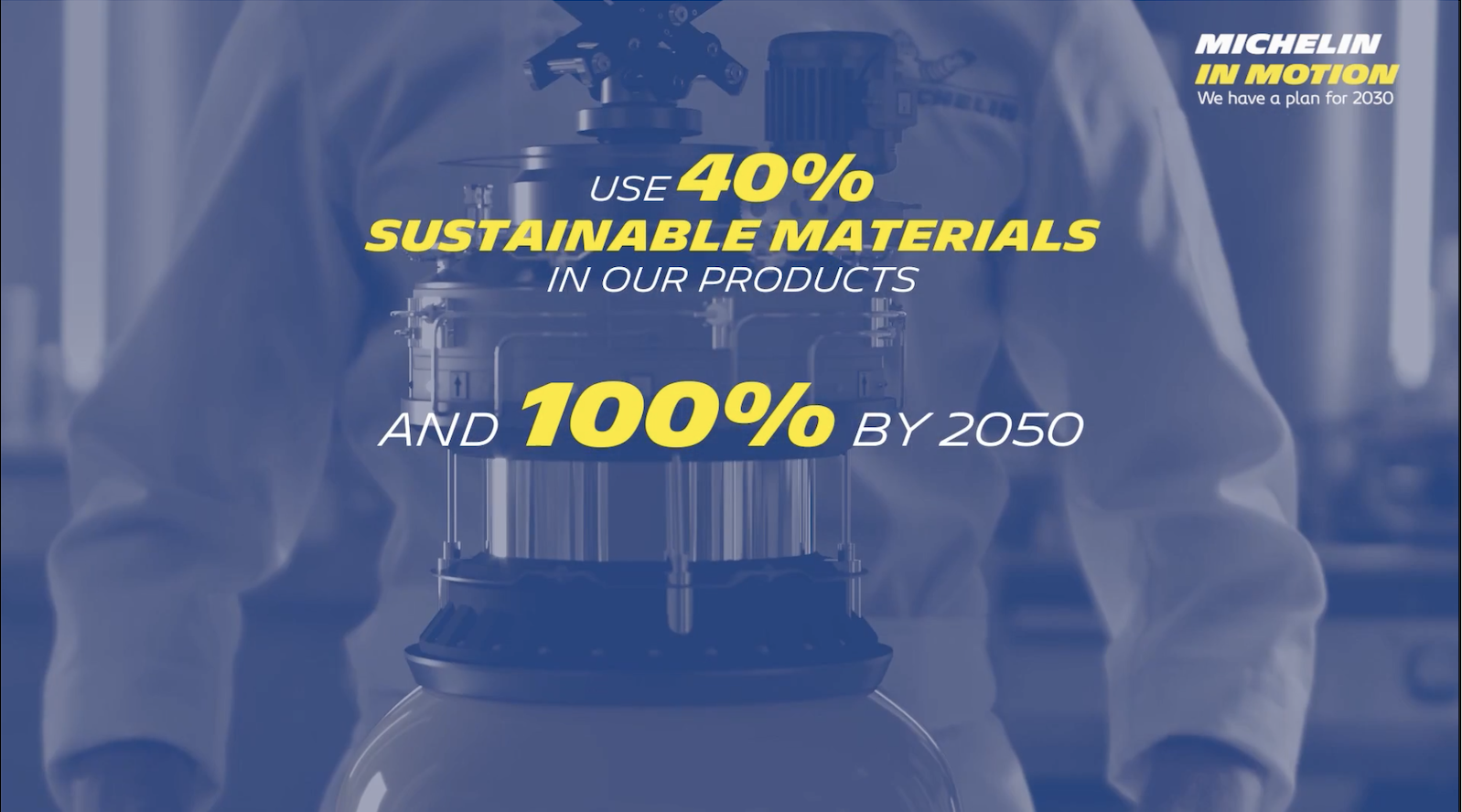 產品原料有40%的永續材料，在2050年達到100%