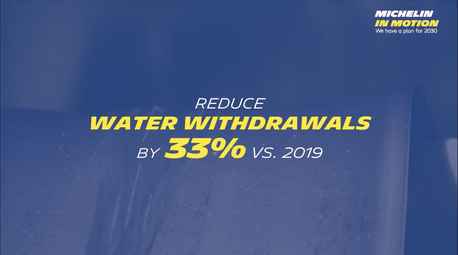 與2019年相比，減少33%的水用量