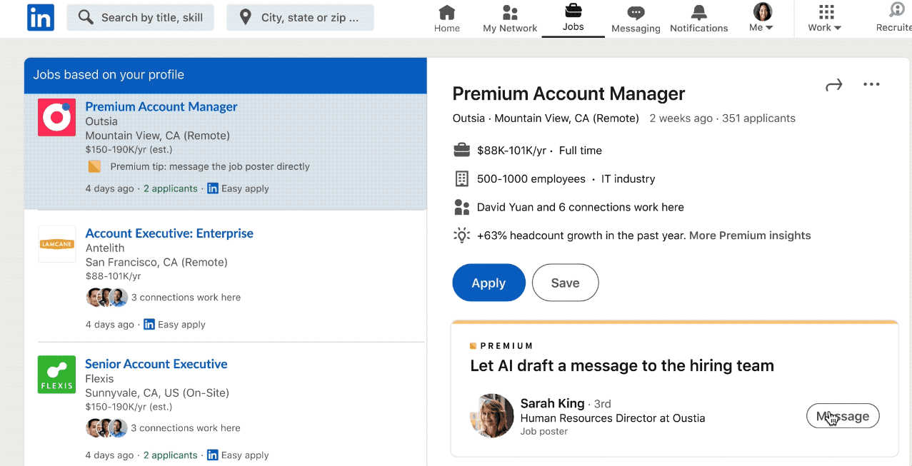 LinkedIn’s new AI will write messages to hiring managers