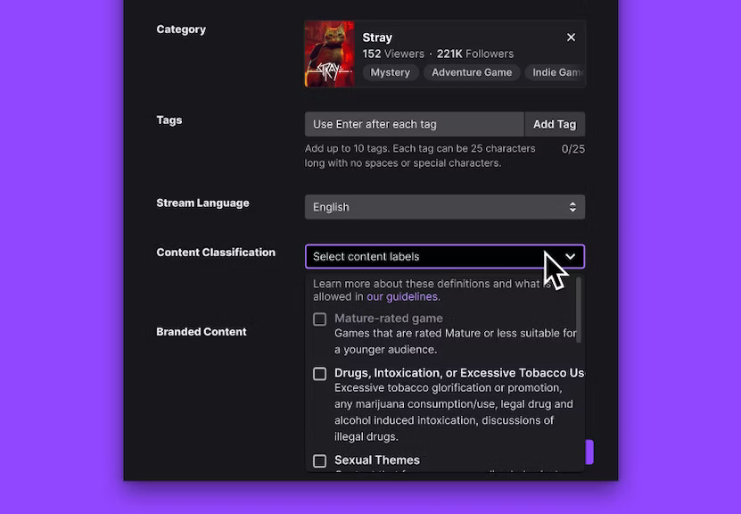 Twitch replaces its mature content mode with more granular ‘labels’