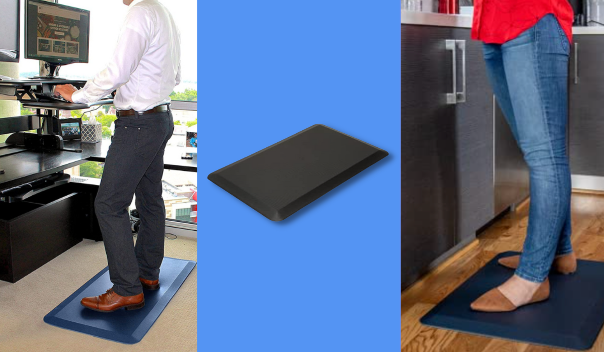 Mount-it! Anti Fatigue Floor Mat, Black Standing Comfort Mat For