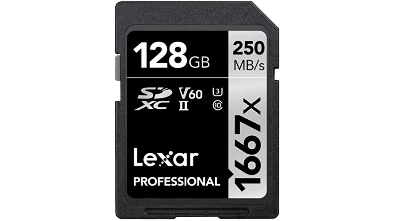 Tarjeta de memoria Lexar Professional 1667x 128GB SDXC UHS-II