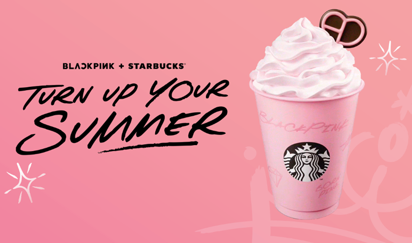 Pink Starbucks Advertising for sale