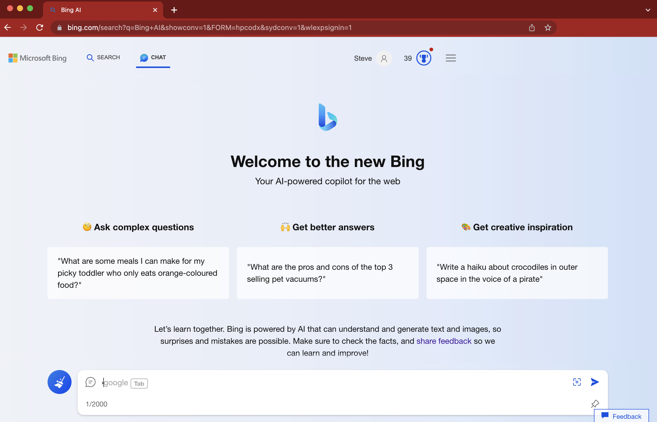 Bing Chat powered by OpenAI tech is rolling out to Chrome and Safari